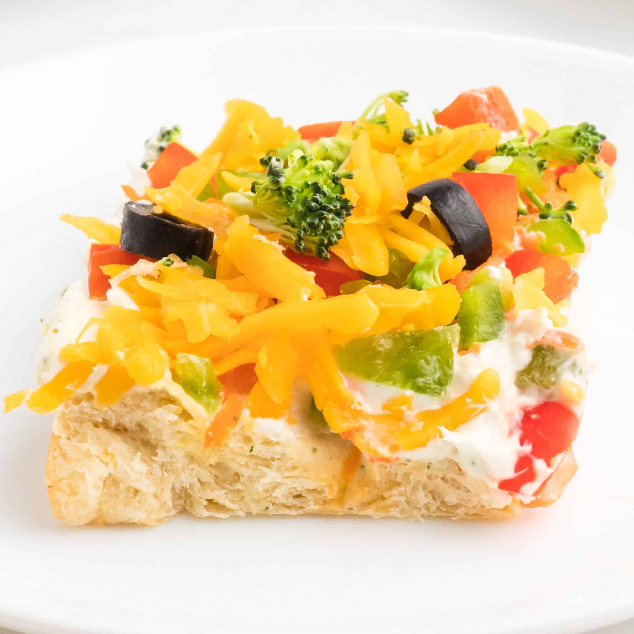 veggie pizza recipe with ranch dressing packet and sour cream Veggie pizza appetizer, minus Ranch dressing mix