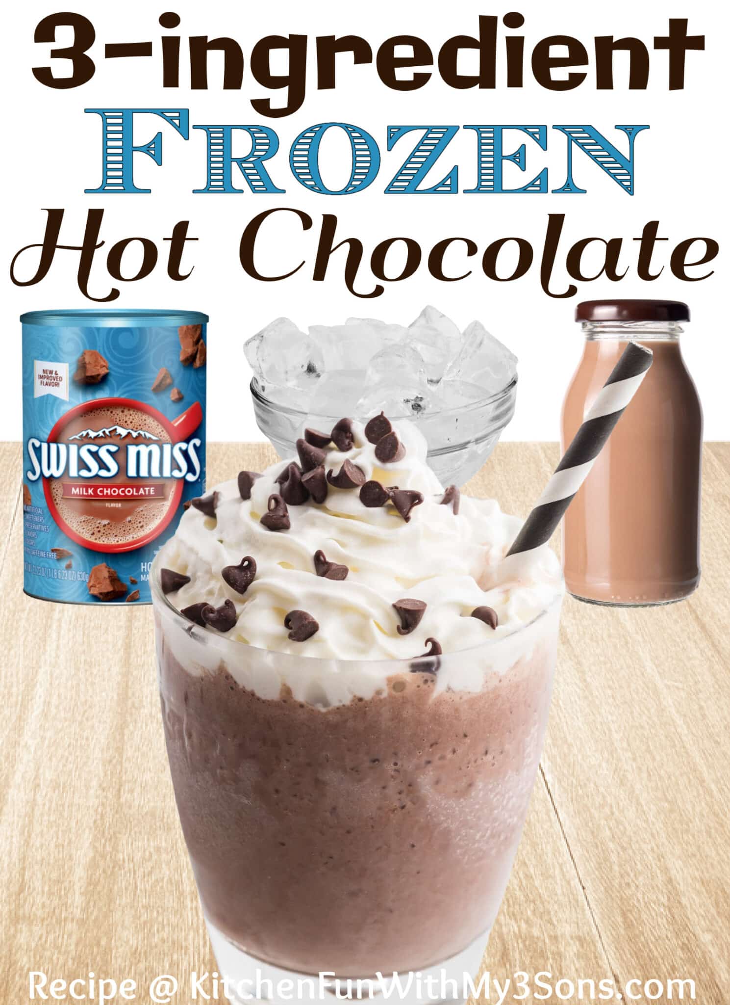 3 Ingredient Frozen Hot Chocolate l Kitchen Fun With My 3 Sons