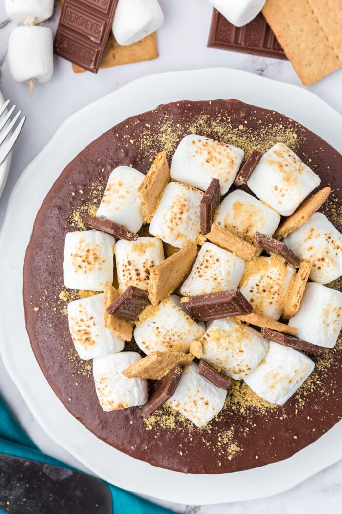 The whole S'mores Cheesecake Recipe.