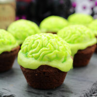 Up close image of the zombie desserts.