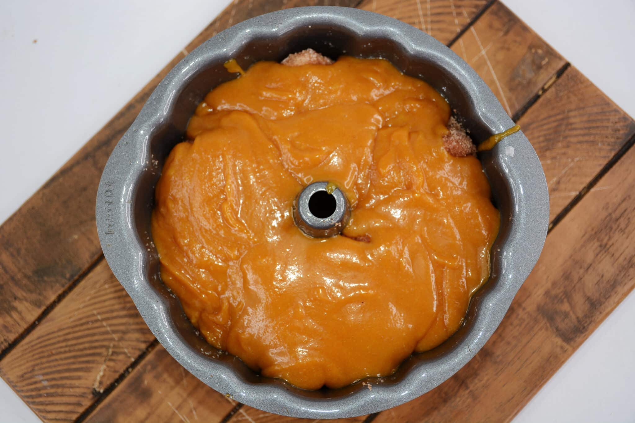 pumpkin sauce on top