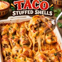 Cheesy Taco Stuffed Shells pin