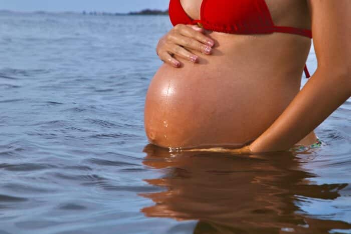 pregnant in water