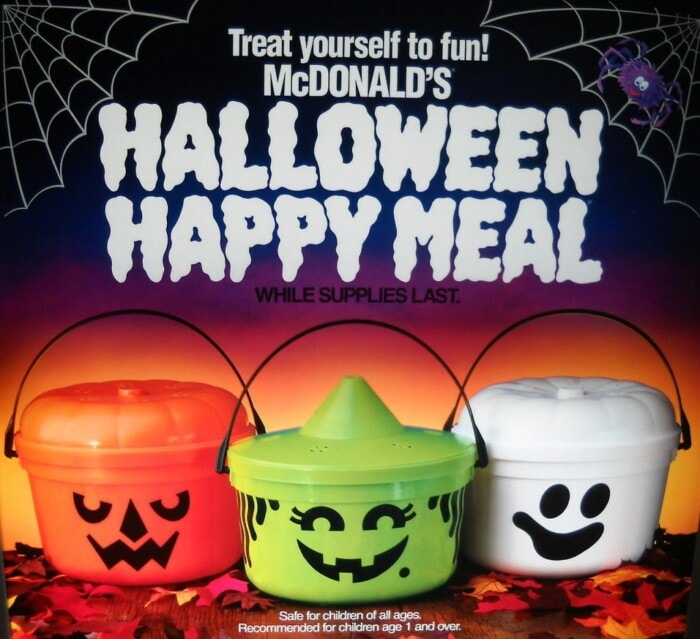 Halloween Happy Meal Buckets