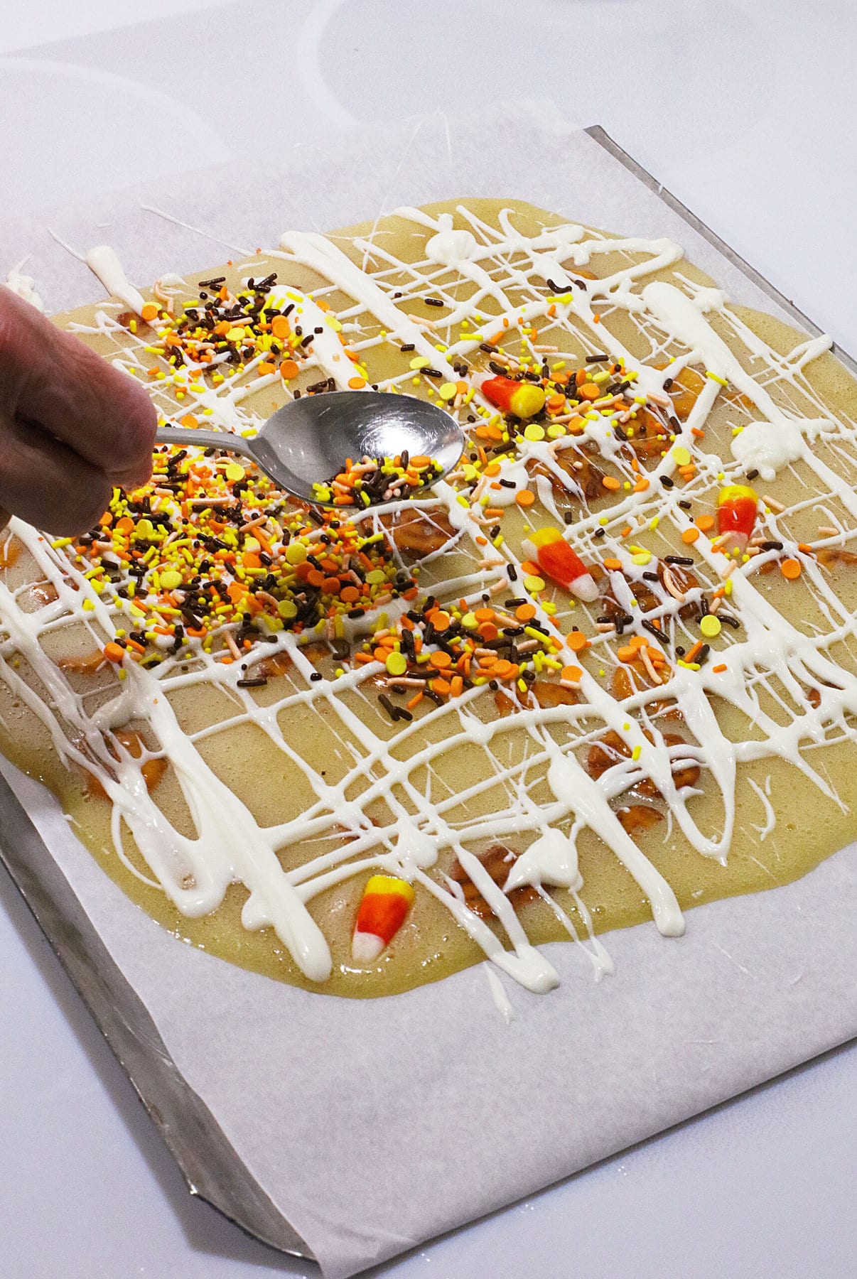 Adding the sprinkles on top.