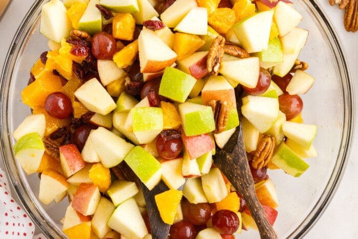 Fall Fruit Salad in a bowl.