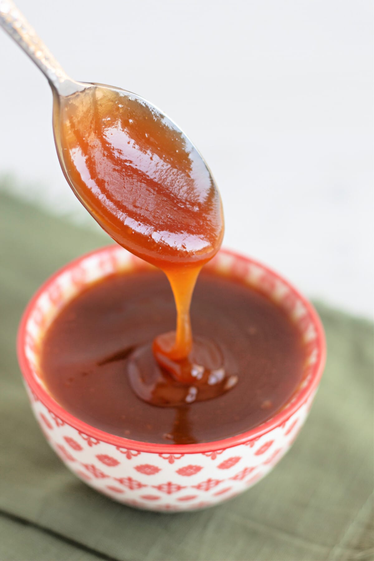 Sweet and Sour Sauce on a Spoon