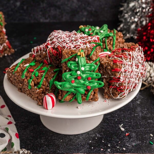 Chocolate Peppermint Rice Krispie Treats Feature