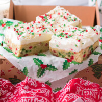 Christmas Sugar Cookie Bars Feature