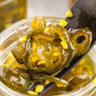 Candied Jalapenos in a Jar
