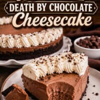 No Bake Chocolate Cheesecake pin