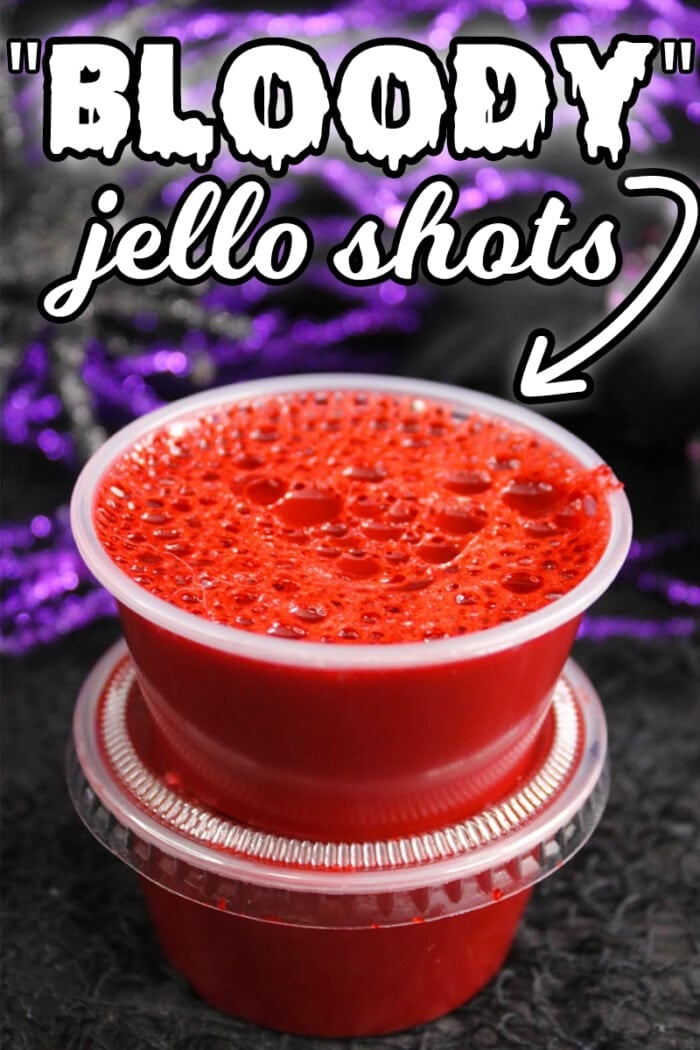 These Blood Jello Shots are creepy Halloween shots that resembles blood in a shot glass that's flavored like cherries.