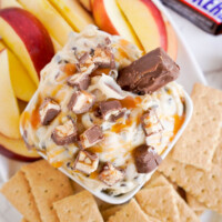 Snickers Dip with apples on the side.