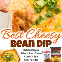 Cheesy Bean Dip Pinterest