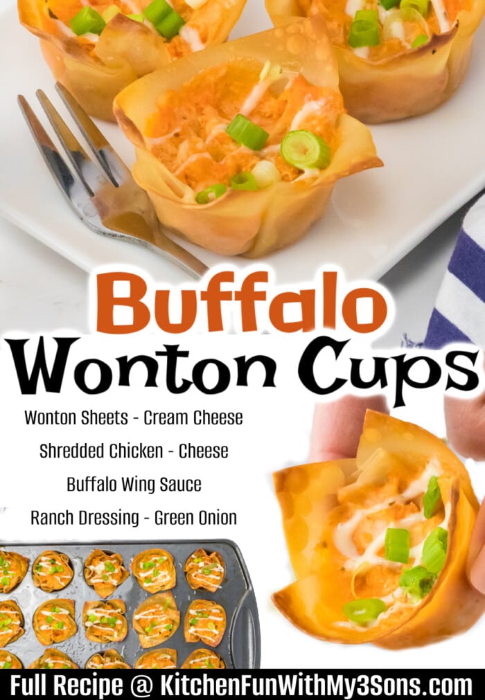 Buffalo Wonton Cups pin
