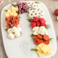 Candy Cane Charcuterie Board Feature