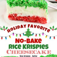 Christmas Rice Krispies Cheesecake pin