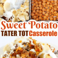 sweet potato tater tot casserole pin