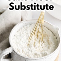 I love using this 2-ingredient Cake Flour Substitute. This flour is perfect for making any baked goods light and fluffy.