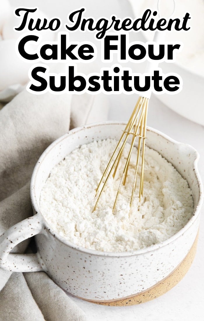 I love using this 2-ingredient Cake Flour Substitute. This flour is perfect for making any baked goods light and fluffy.