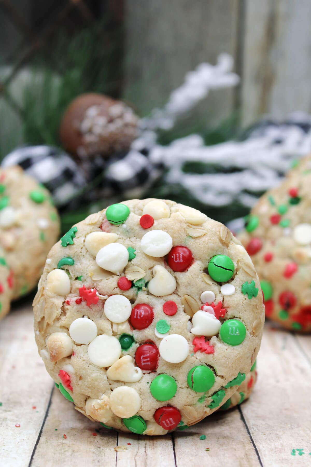 One of the Christmas Oatmeal Cookies.