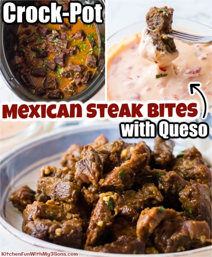 Mexican Steak Bites with Queso pin