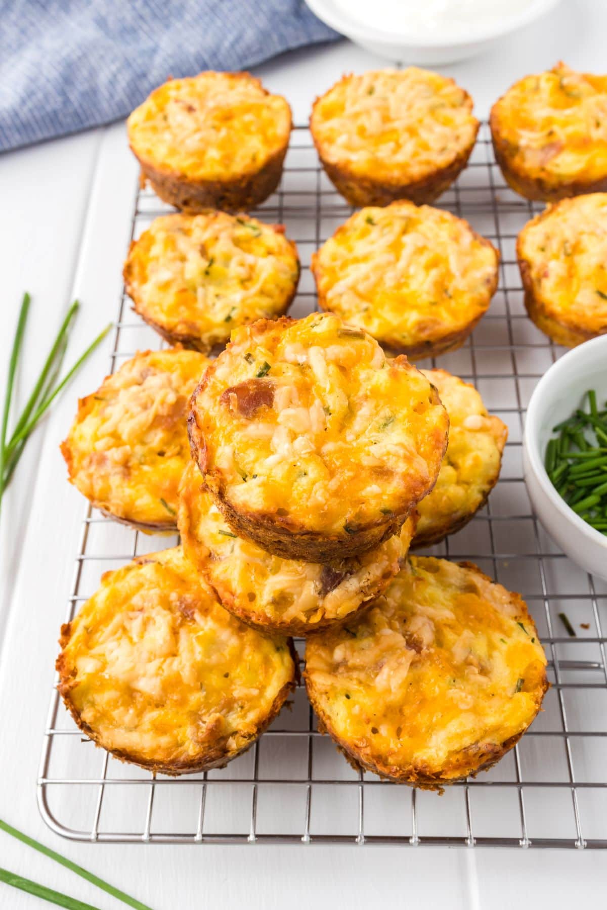 mashed potato puffs on a cooling rack