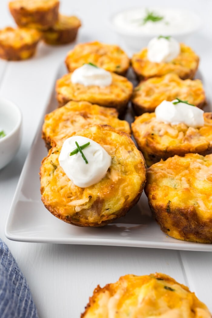 Mashed Potato Puffs with Sour Cream