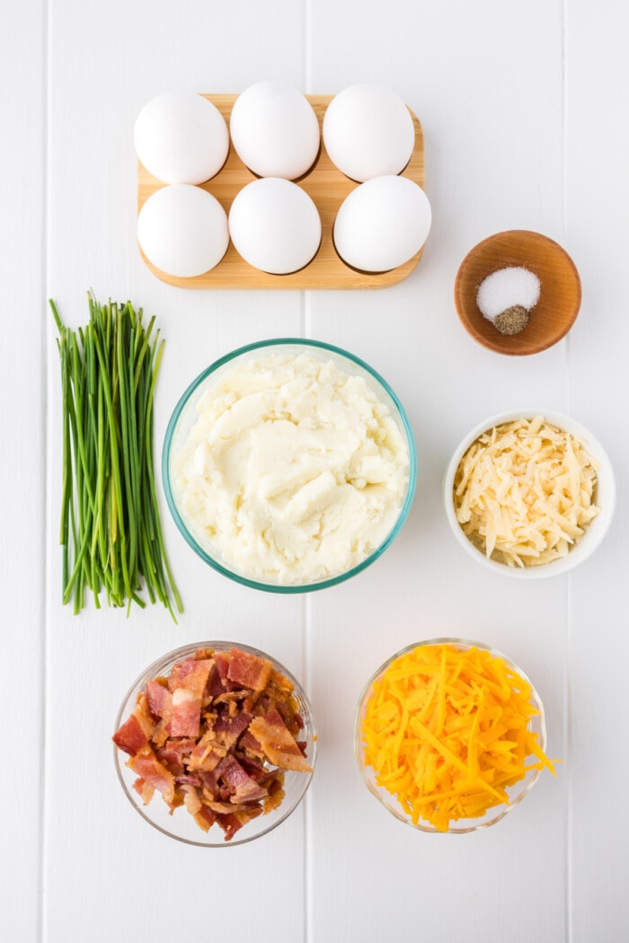 ingredients to make mashed potato puffs