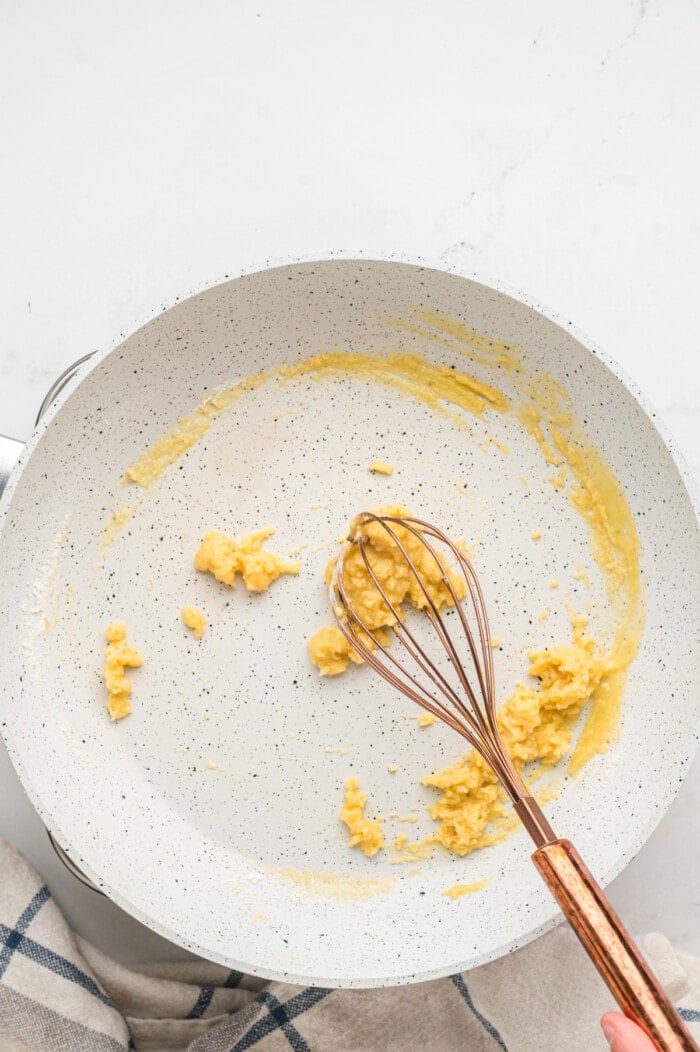 flour and butter in saute pan cooked