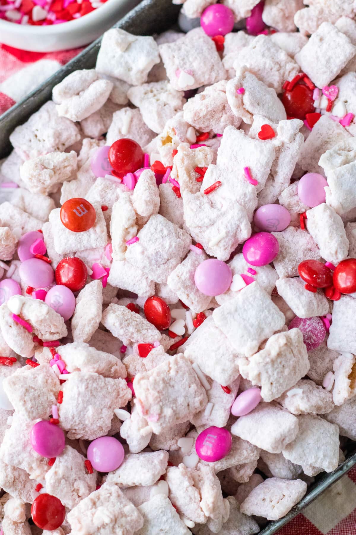 Close up of the Strawberry Puppy Chow