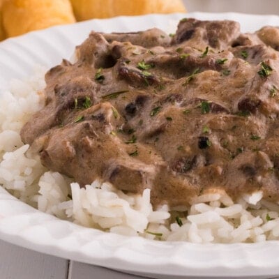 Beef Tips and Rice feature