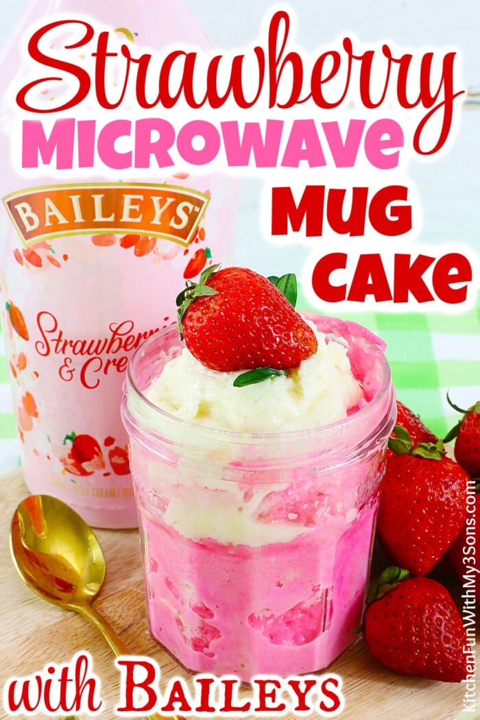 Strawberry Mug Cake Pin