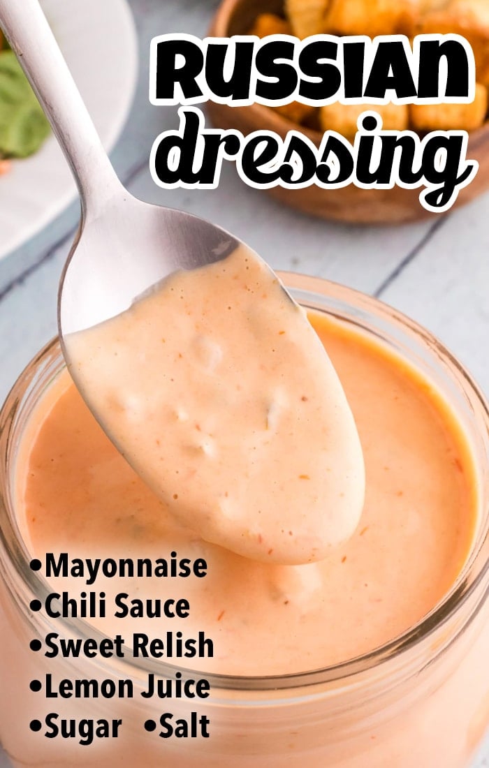 Homemade Russian Dressing is so versatile and delicious that you’ll want to put it on everything! All it takes is 6 simple ingredients to create this creamy, zesty dressing that can be used for anything from salad to sandwiches and even as a dip!