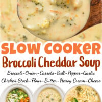 Slow Cooker Broccoli Cheddar Soup pin