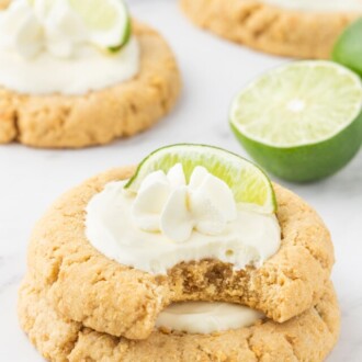 A stack of Key Lime Pie Cookies.
