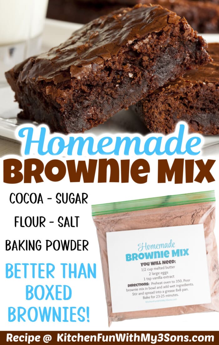 Homemade Brownie Mix (with Free Printable) - Sugar Spun Run