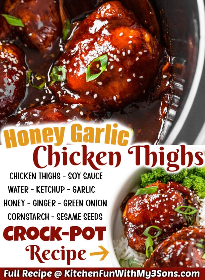 Honey Garlic Chicken Thighs pin