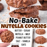Nutella No Bake Cookies Pin