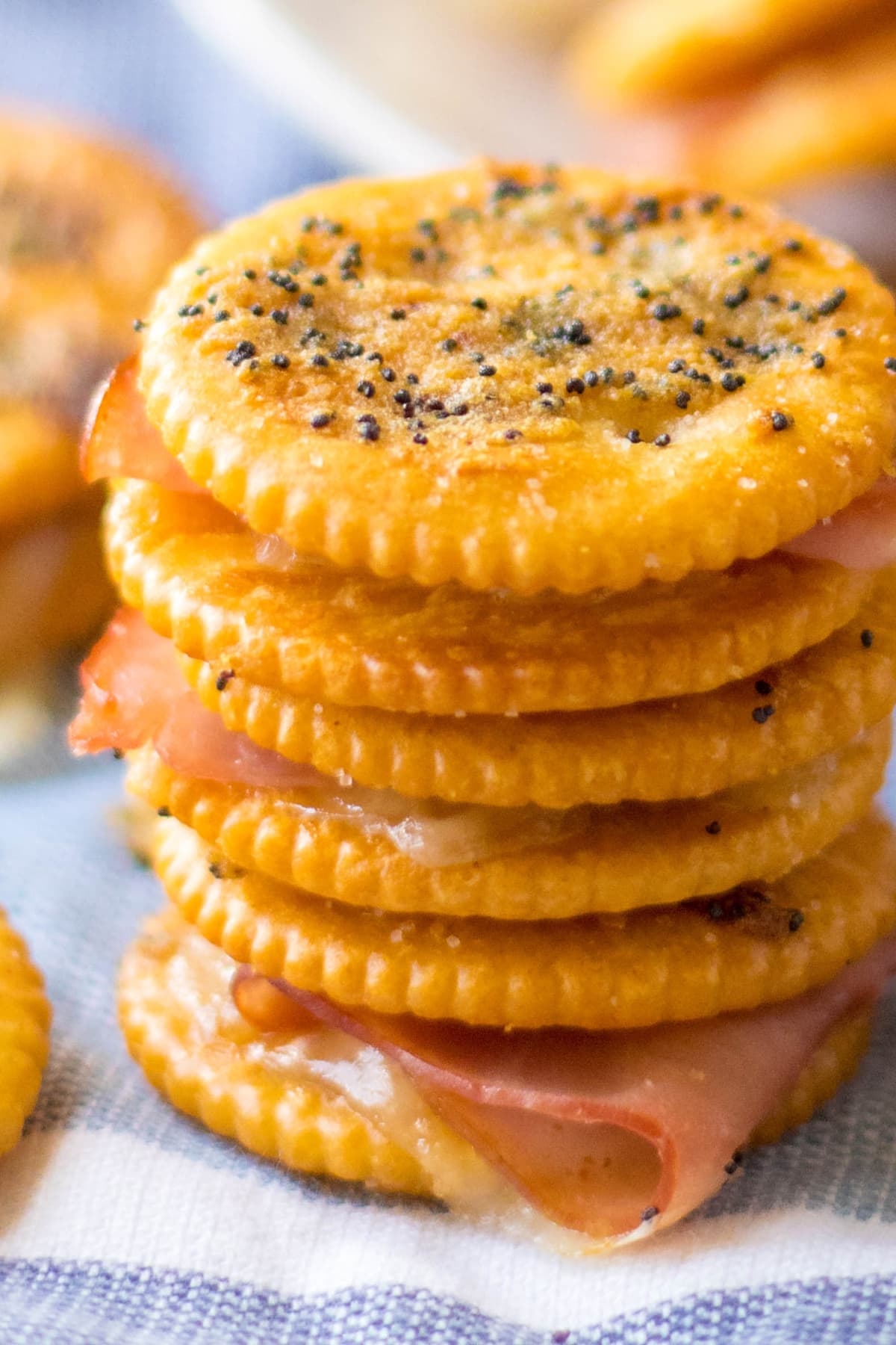 Ritz Cracker Party Sandwiches stacked