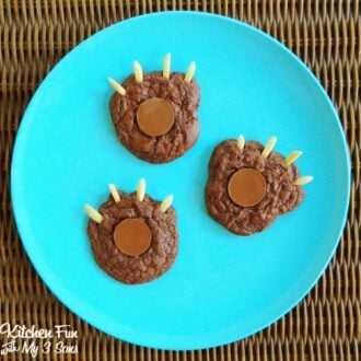 Brownie Bear Claw Cookies