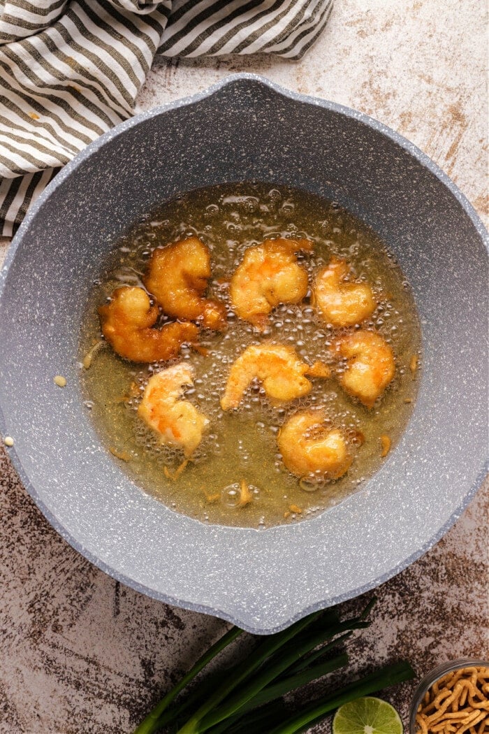shrimp fried in oil