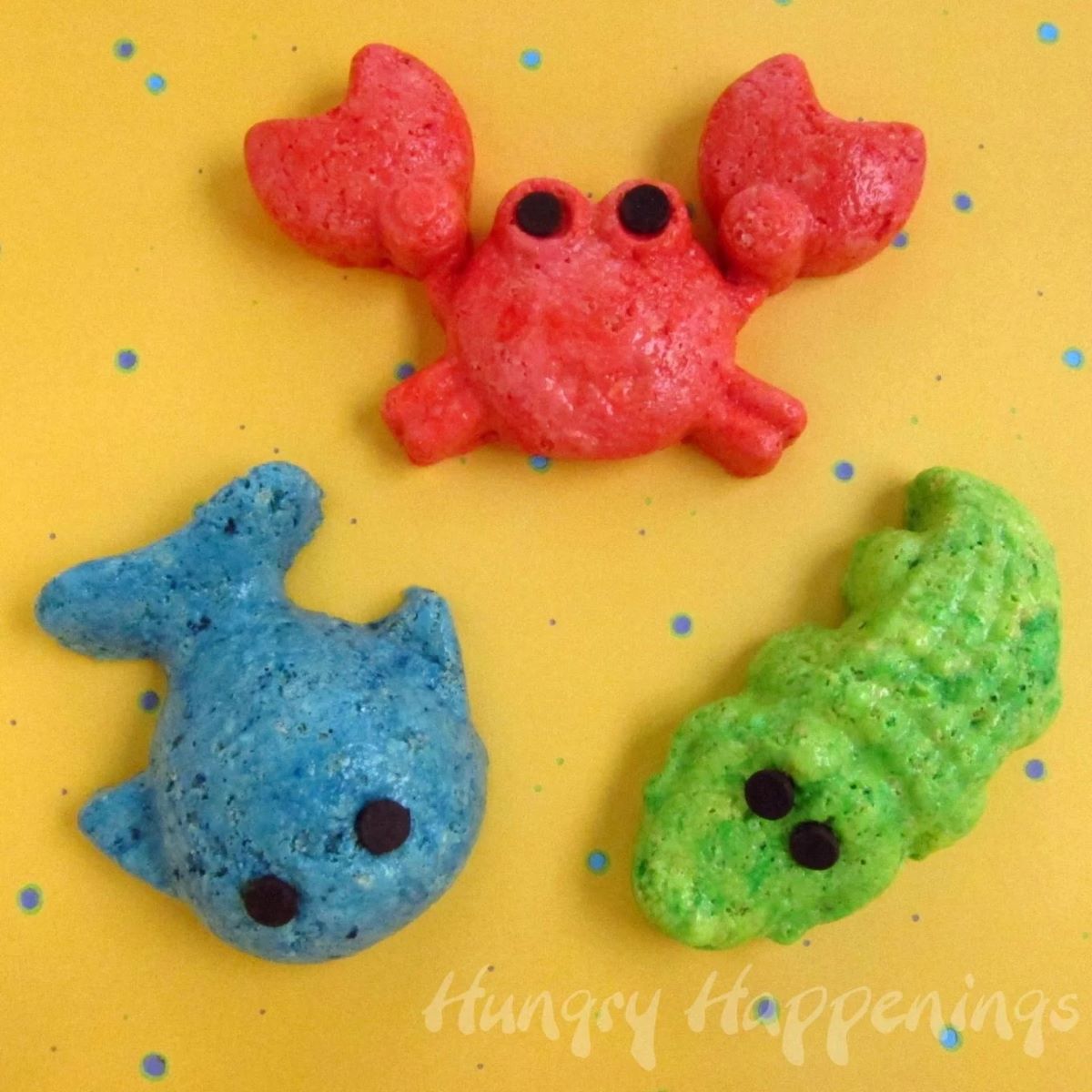 Rice Krispie Animal Treats made with Beach Molds...such a fun Summer party idea!