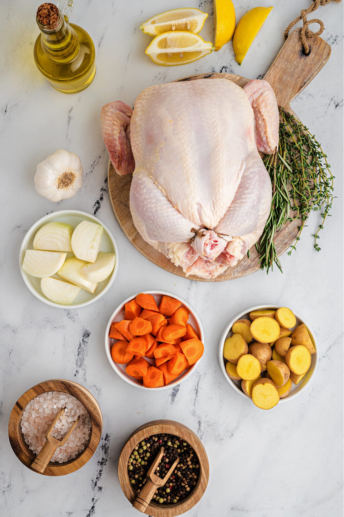 ingredients to make roasted chicken