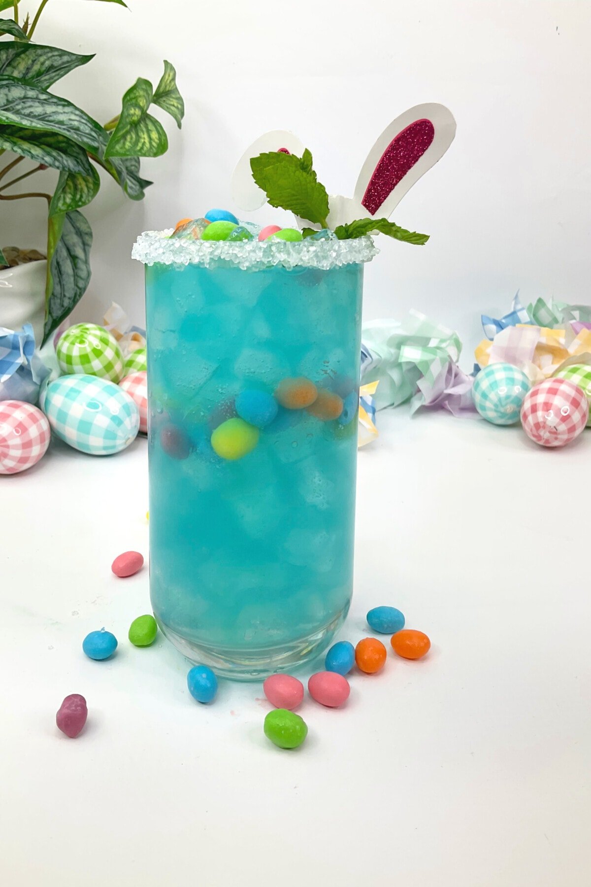 The drink with bunny ear topper.