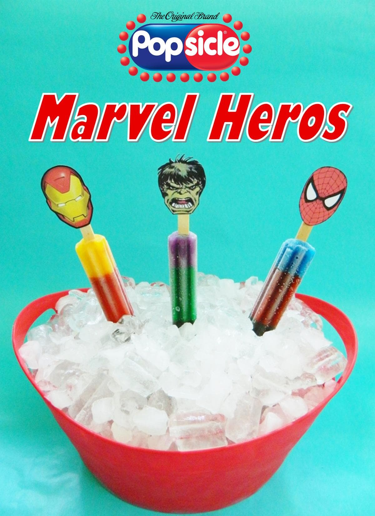 Marvel Heroes popsicles with free printable