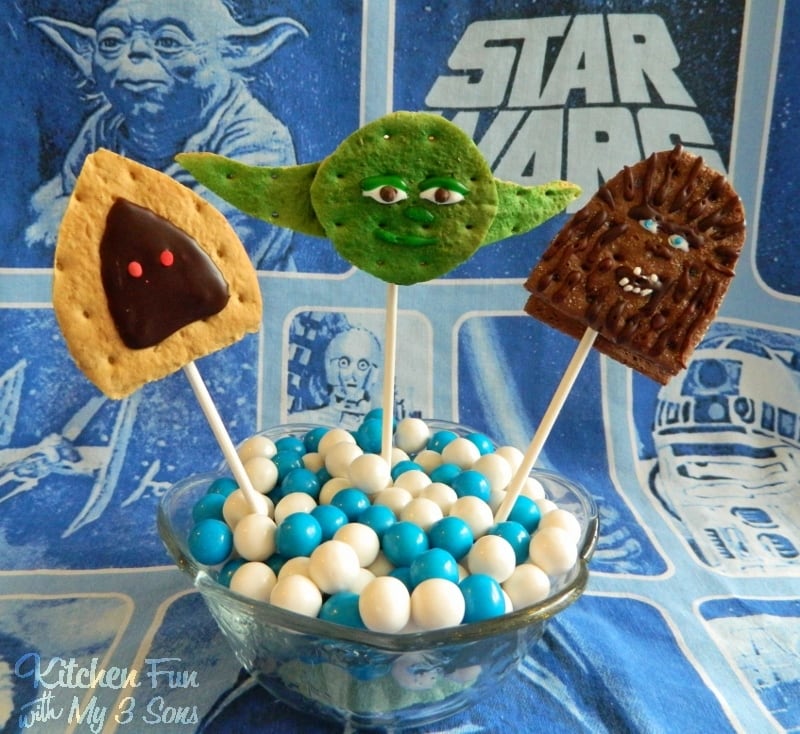 Jawa, Yoda and Chewbacca S'mores Pops