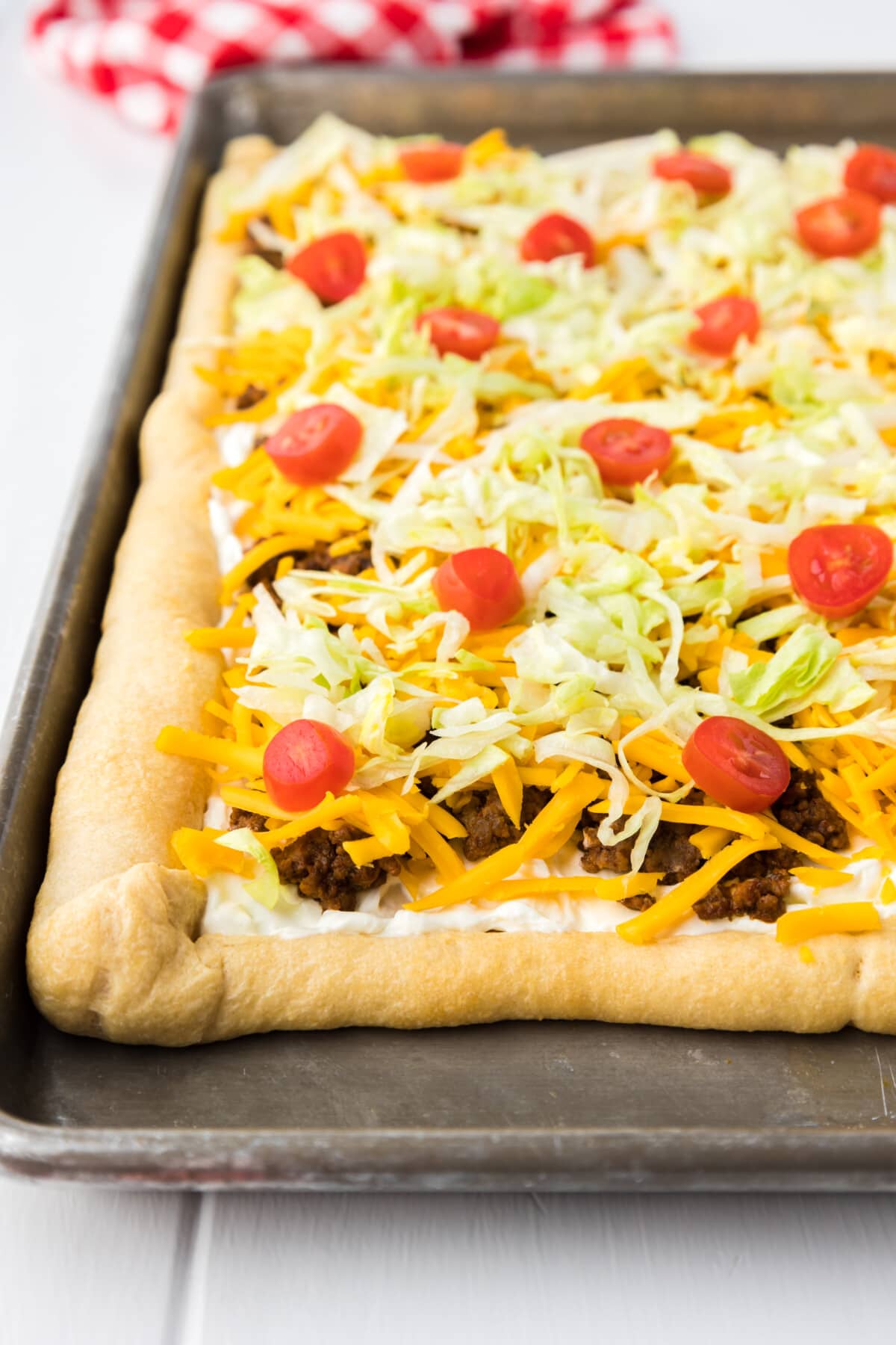 Taco Pizza in a pan