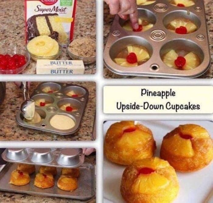 Pineapple Upside Down Cupcakes