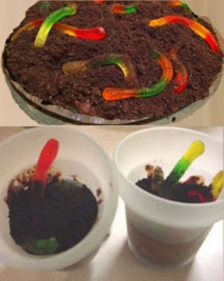 Worm & Dirt Pie fun food